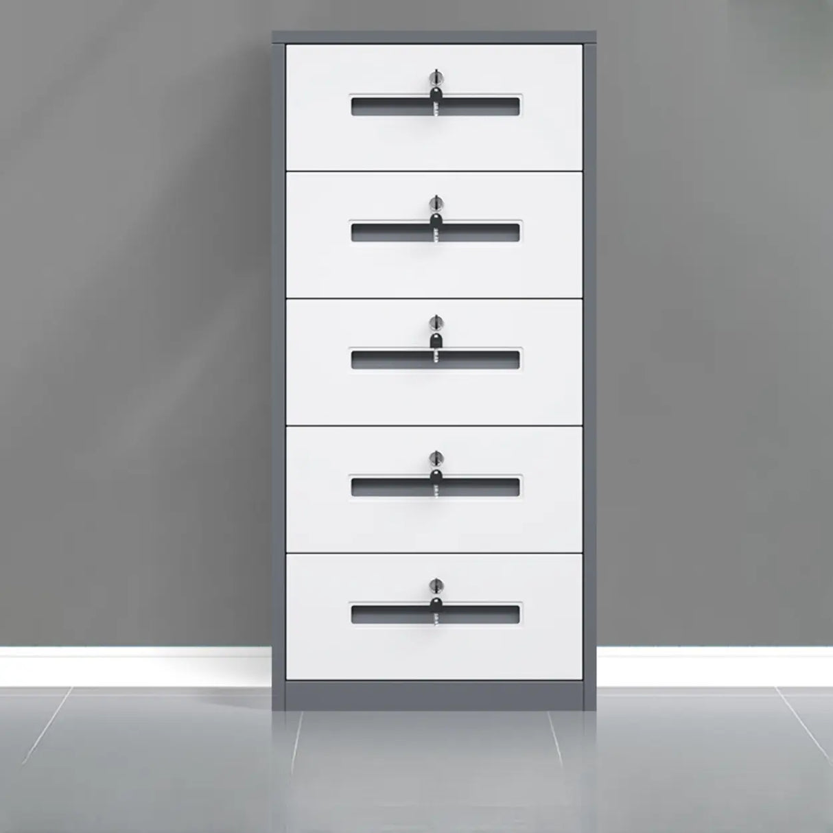 Classic Lockable Drawers Vertical Metal Filing Cabinet Image - 28