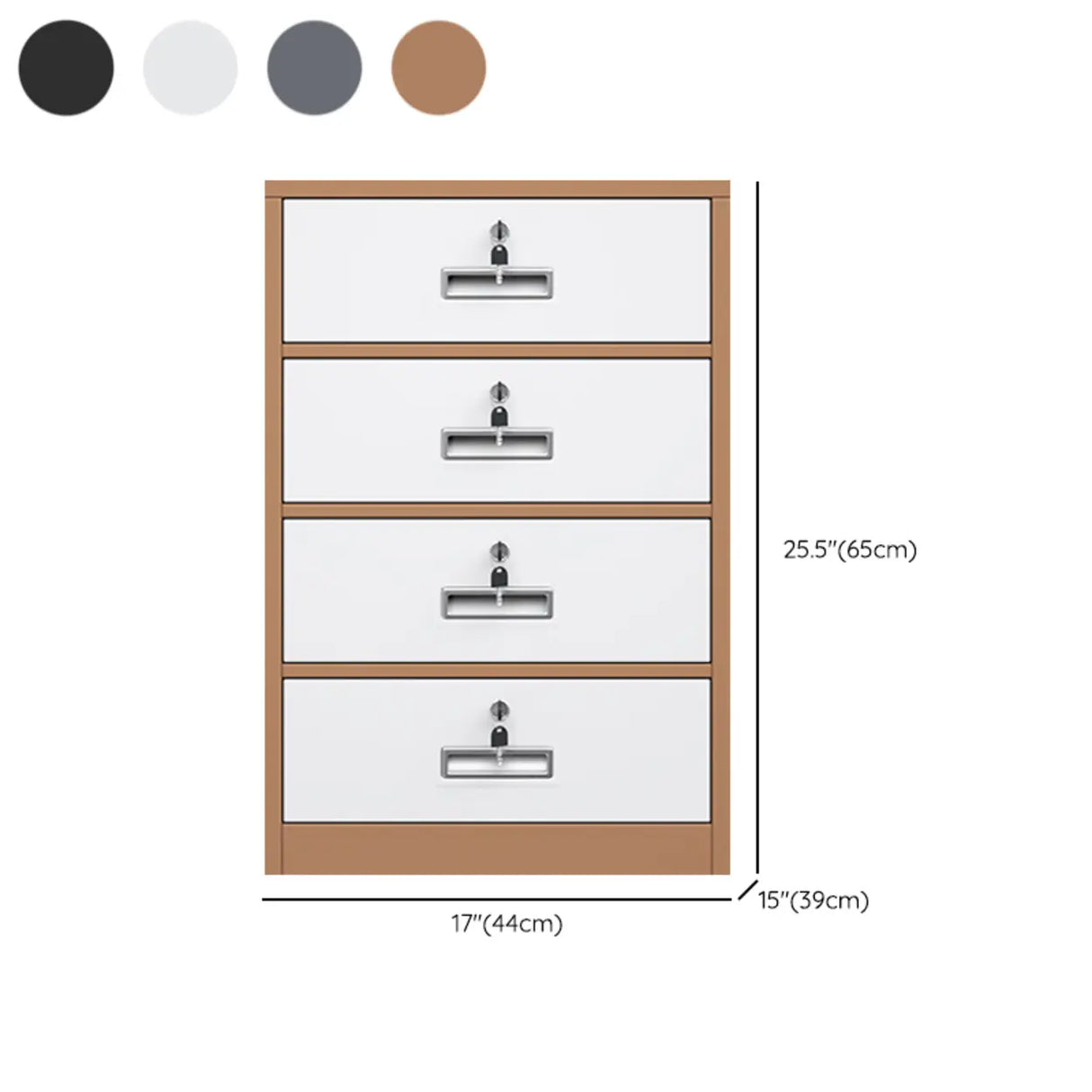 Classic Lockable Drawers Vertical Metal Filing Cabinet Image - 33