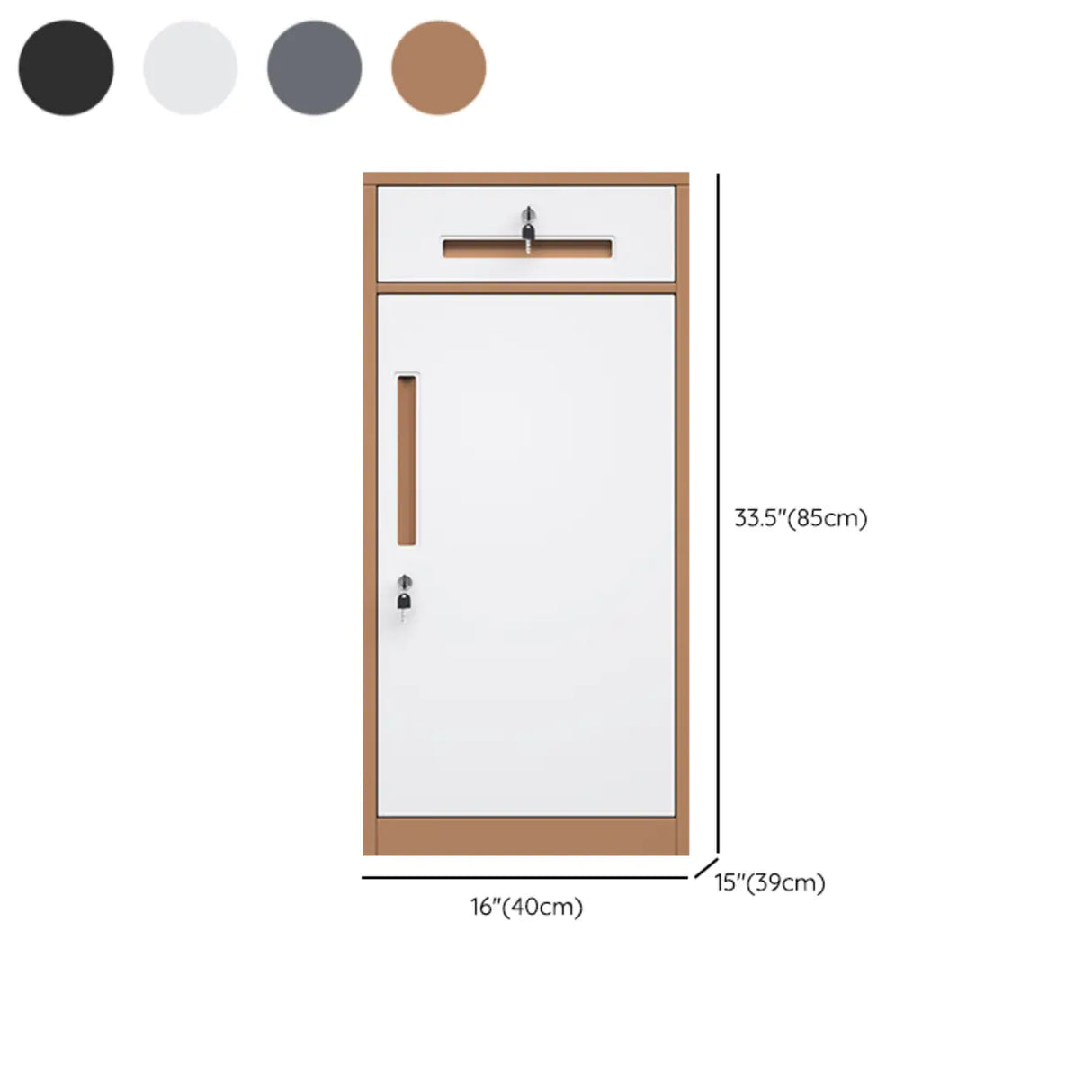 Classic Lockable Drawers Vertical Metal Filing Cabinet Image - 34
