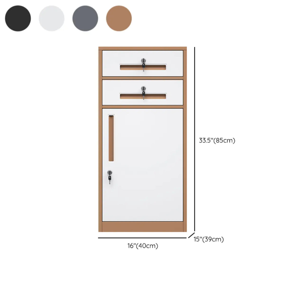 Classic Lockable Drawers Vertical Metal Filing Cabinet Image - 35