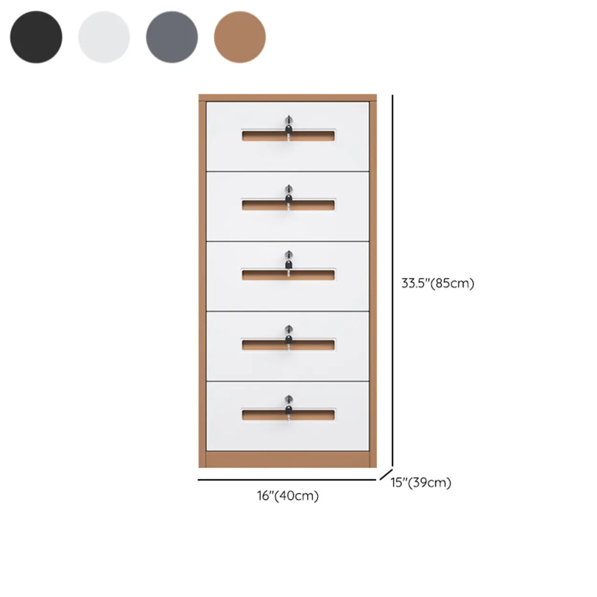 Classic Lockable Drawers Vertical Metal Filing Cabinet Image - 36