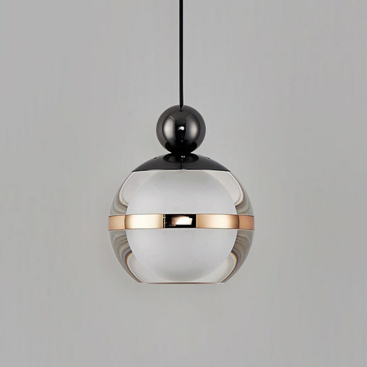 Classic Modern Globe Acrylic Pendant Light Bedroom Image - 10