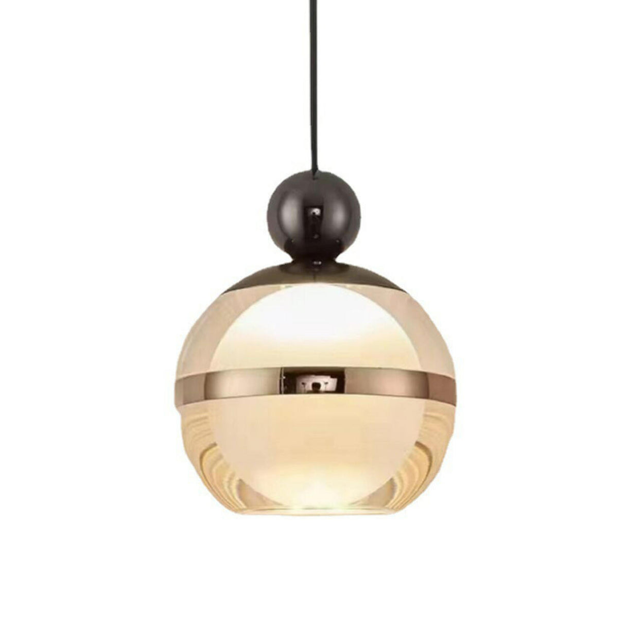 Classic Modern Globe Acrylic Pendant Light Bedroom Image - 8