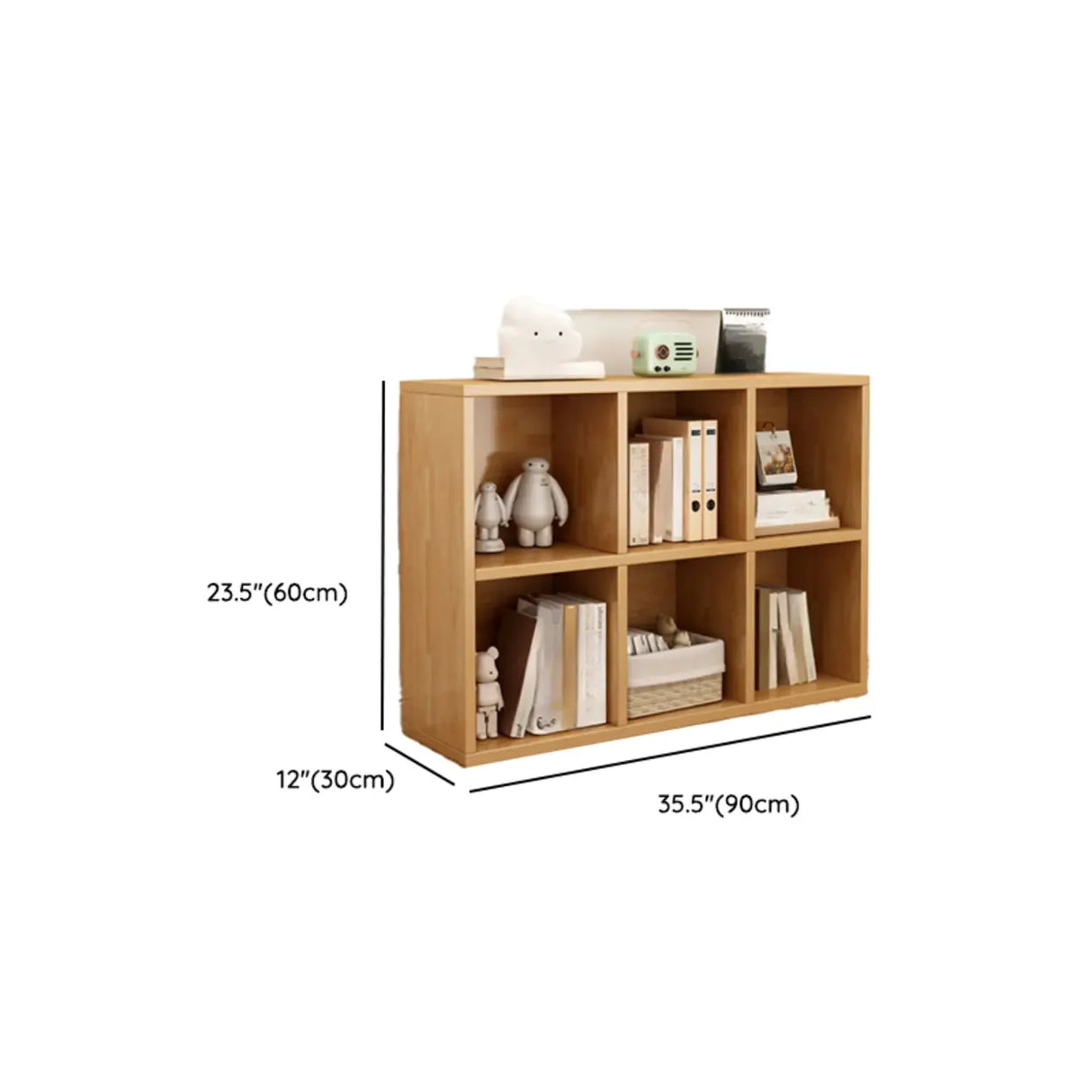 Classic Natural Finish Modular Cube Wood Bookcases Image - 24