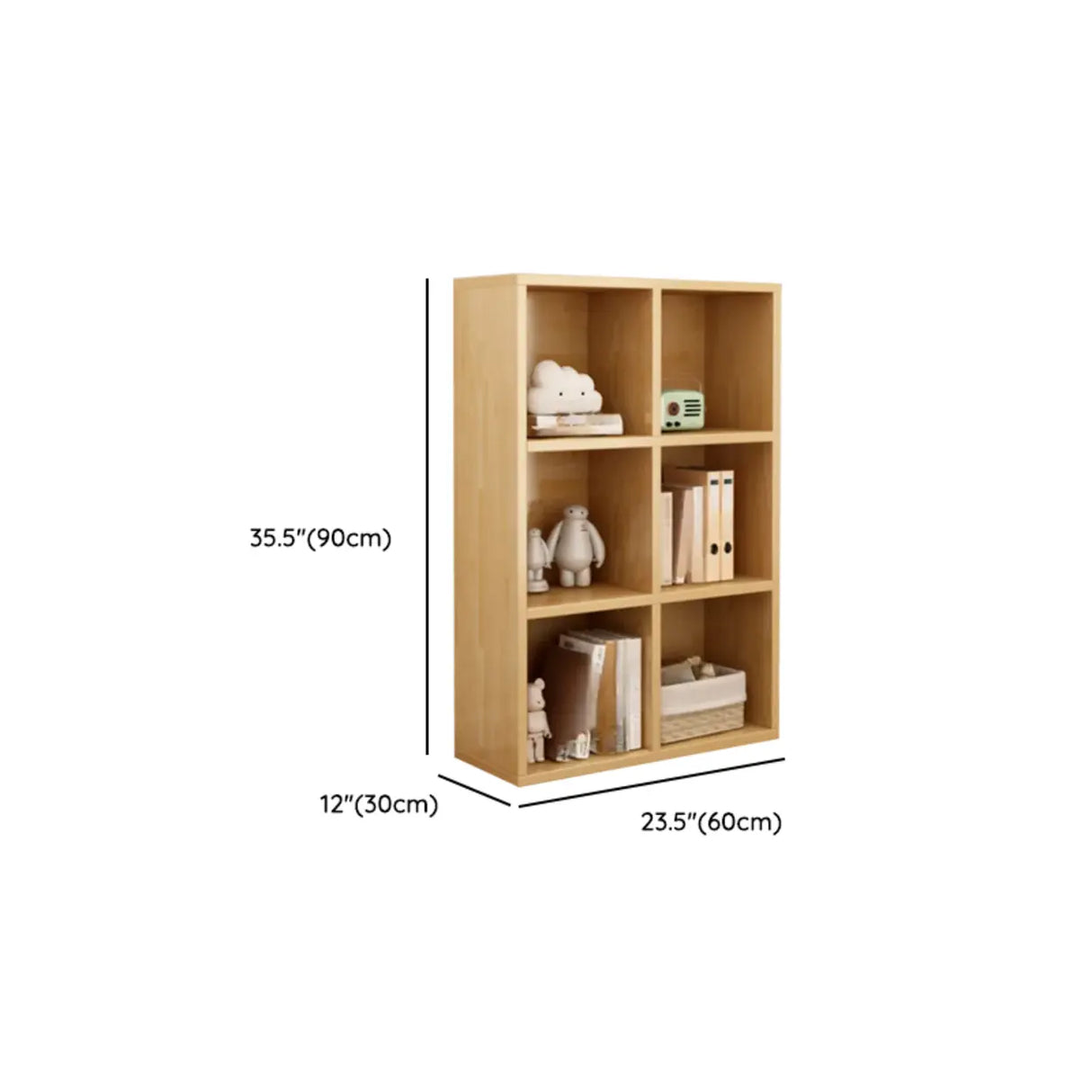 Classic Natural Finish Modular Cube Wood Bookcases Image - 25