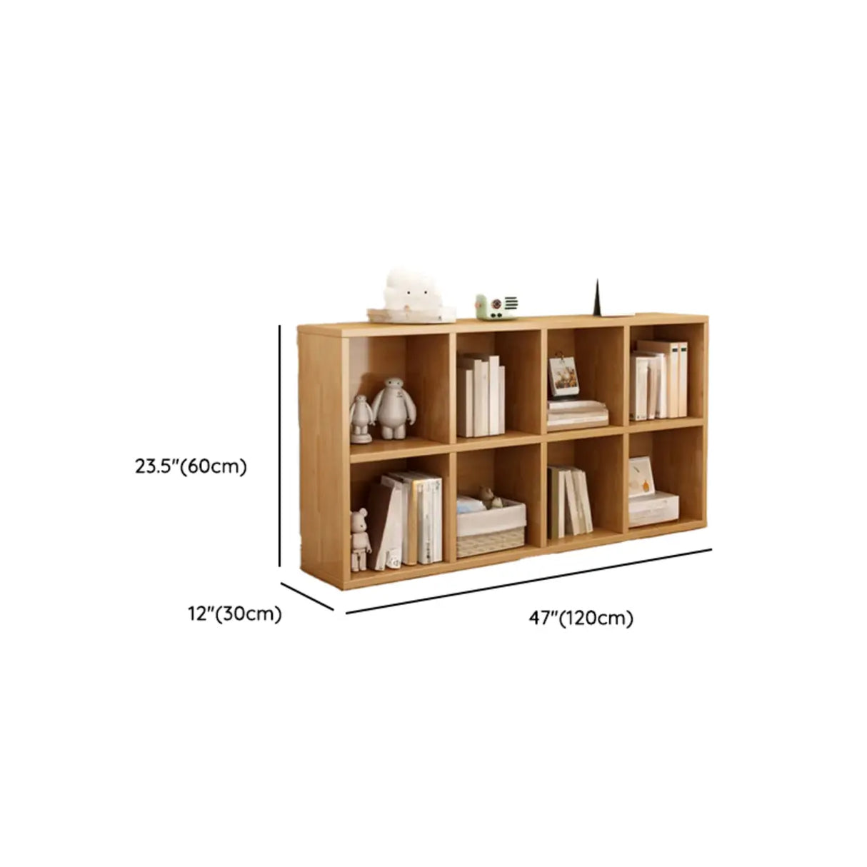 Classic Natural Finish Modular Cube Wood Bookcases Image - 27