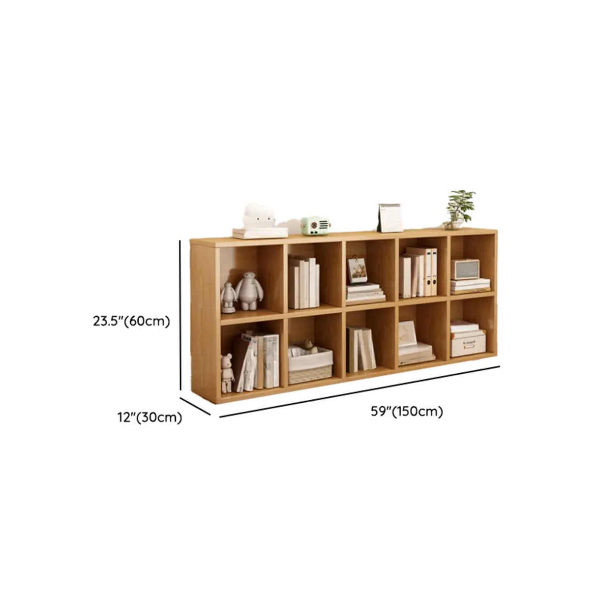 Classic Natural Finish Modular Cube Wood Bookcases Image - 28