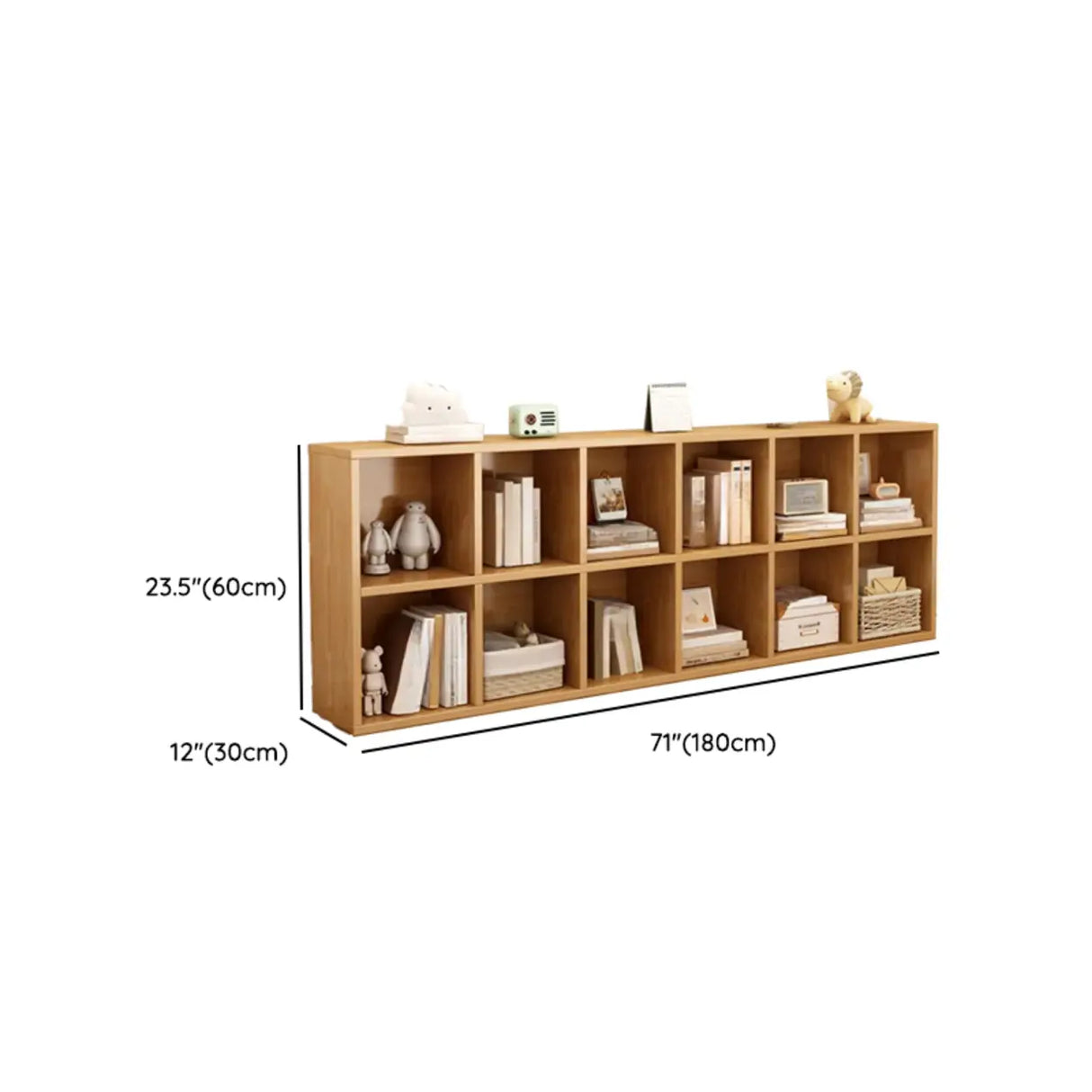 Classic Natural Finish Modular Cube Wood Bookcases Image - 29