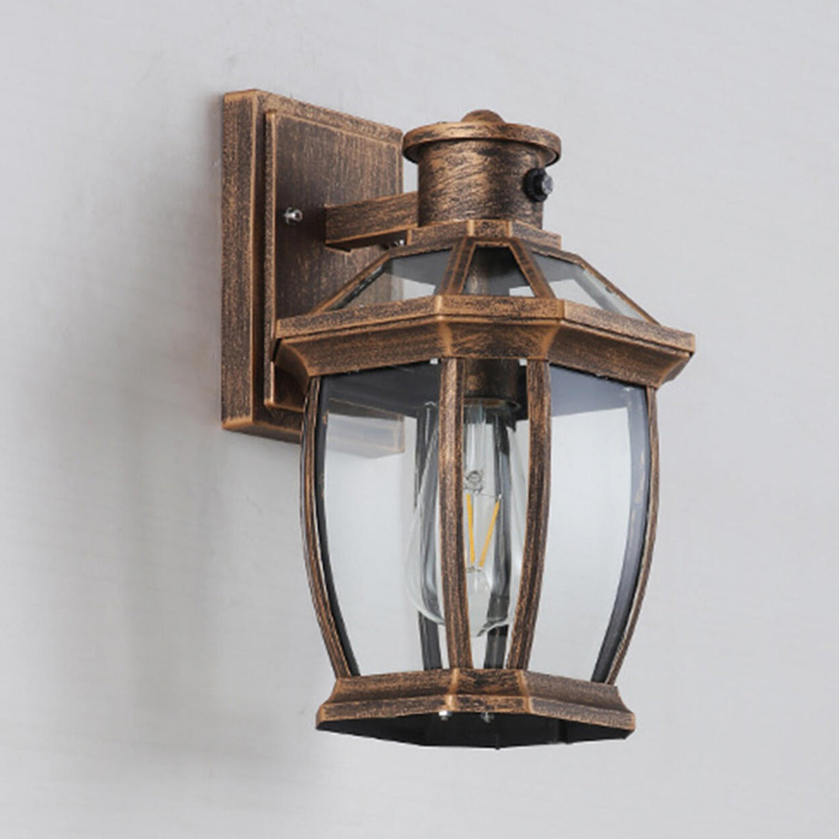 Classic Outdoor Black Metal Waterproof Box Wall Lamp Image - 10