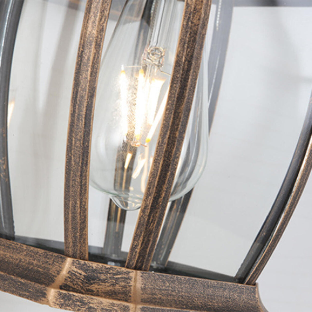 Classic Outdoor Black Metal Waterproof Box Wall Lamp Image - 12