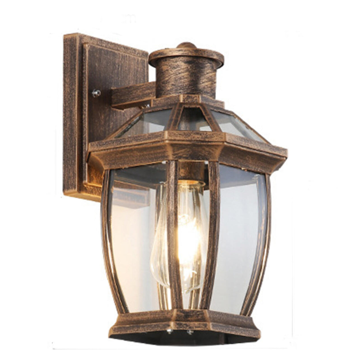 Classic Outdoor Black Metal Waterproof Box Wall Lamp Image - 3