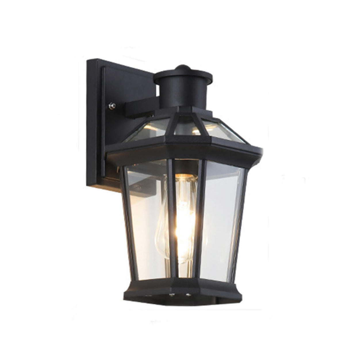 Classic Outdoor Black Metal Waterproof Box Wall Lamp Image - 5