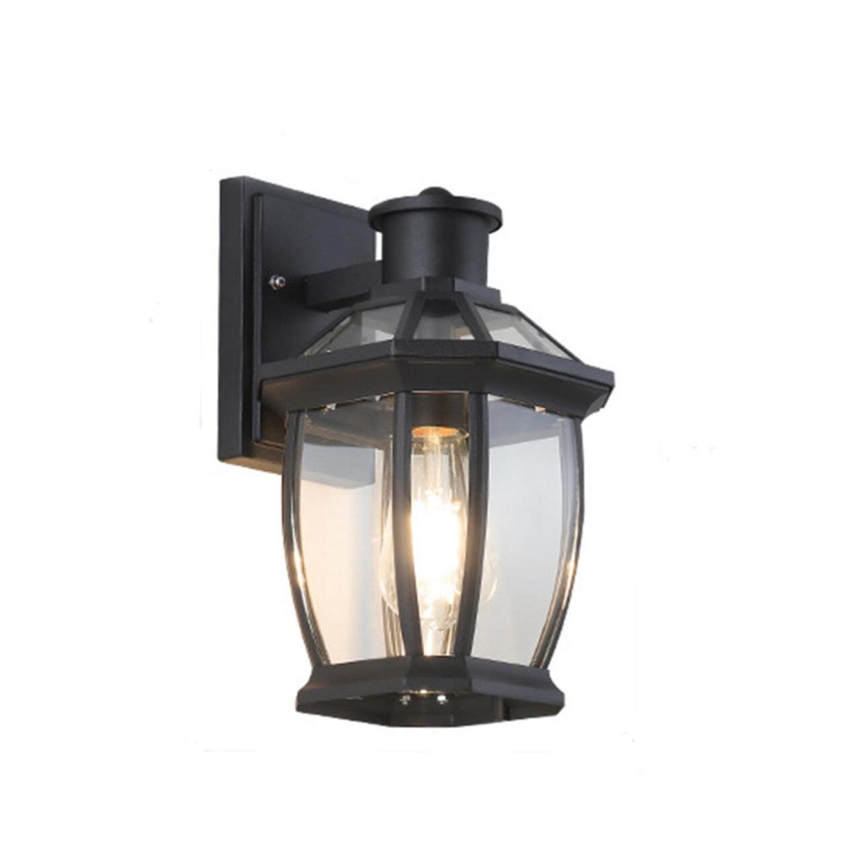 Classic Outdoor Black Metal Waterproof Box Wall Lamp Image - 7