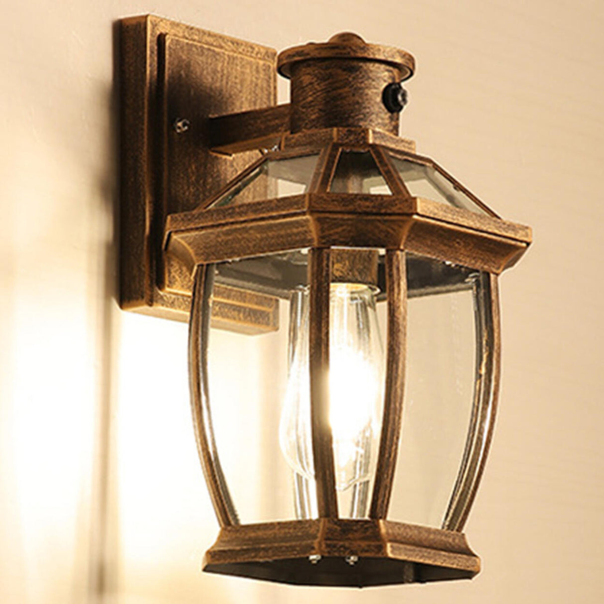 Classic Outdoor Black Metal Waterproof Box Wall Lamp Image - 9