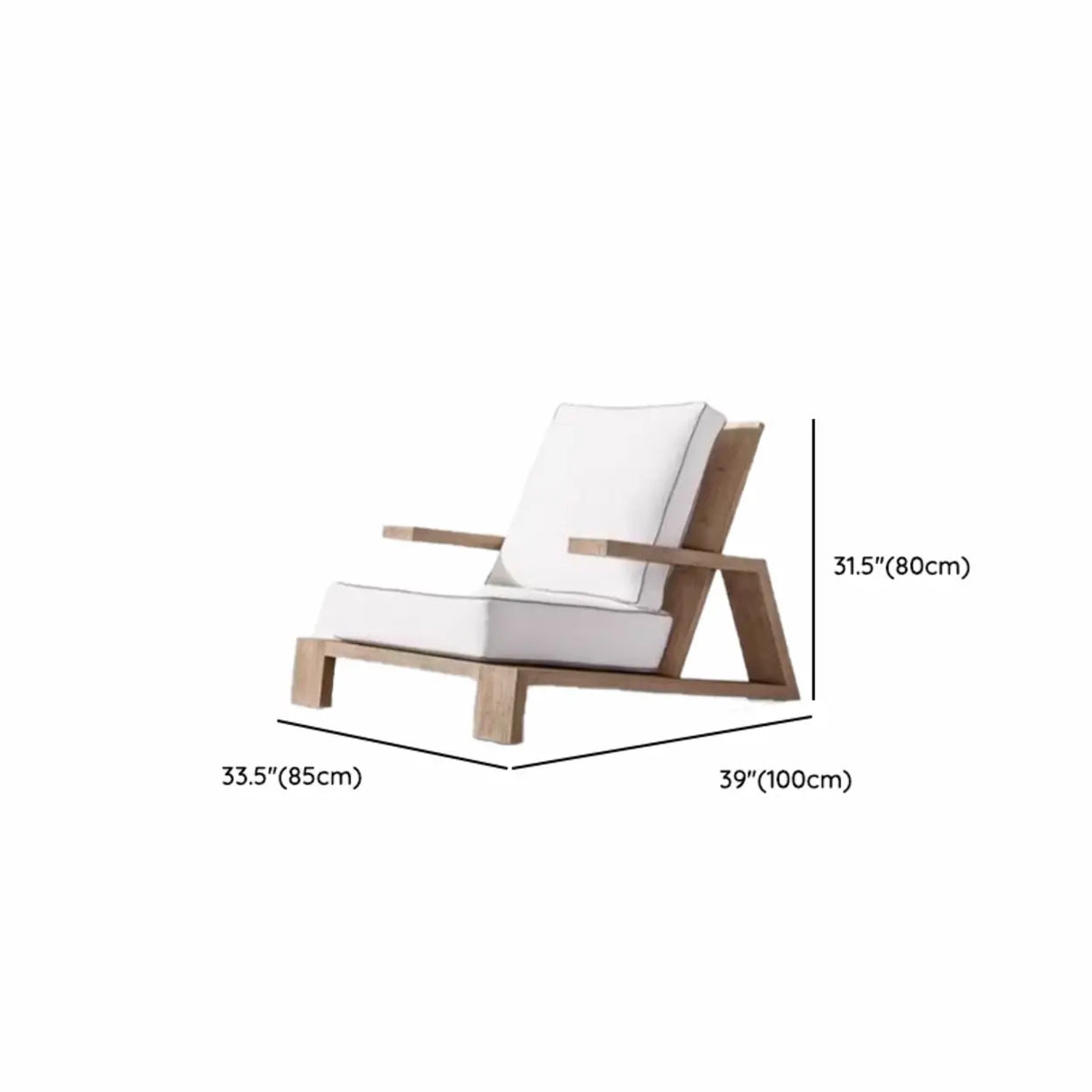 Classic Outdoor Upholstered Teak Sofa Set with Cushions Image - 10