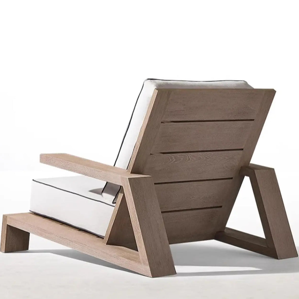 Classic Outdoor Upholstered Teak Sofa Set with Cushions Image - 8