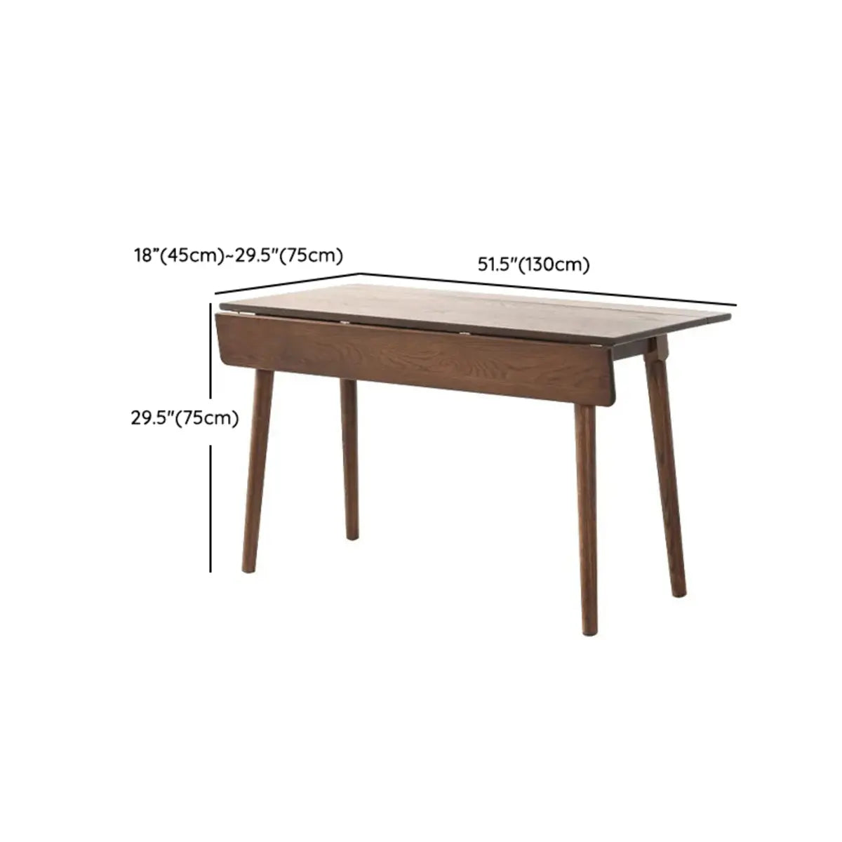 Classic Rectangle Brown Timber Extendable Dining Table Image - 13
