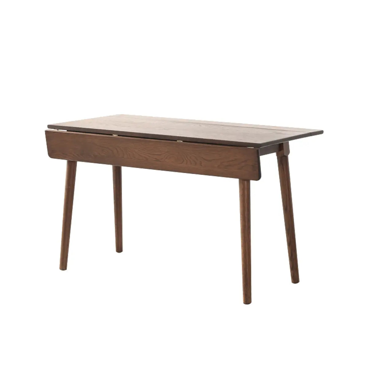 Classic Rectangle Brown Timber Extendable Dining Table Image - 3