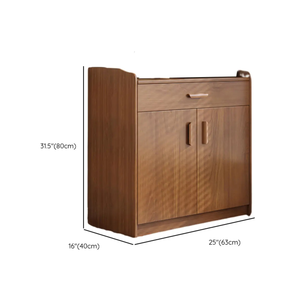 Classic Teak Narrow 3-Drawer Cabinet Storage Buffet