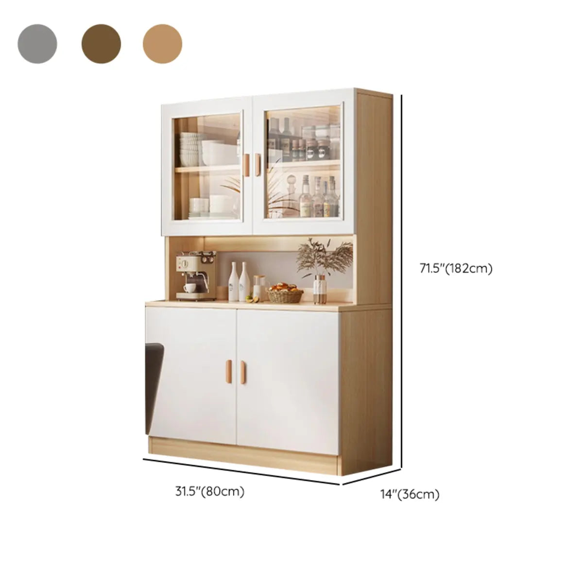 Classic Teak Narrow 3-Drawer Cabinet Storage Buffet Image - 33