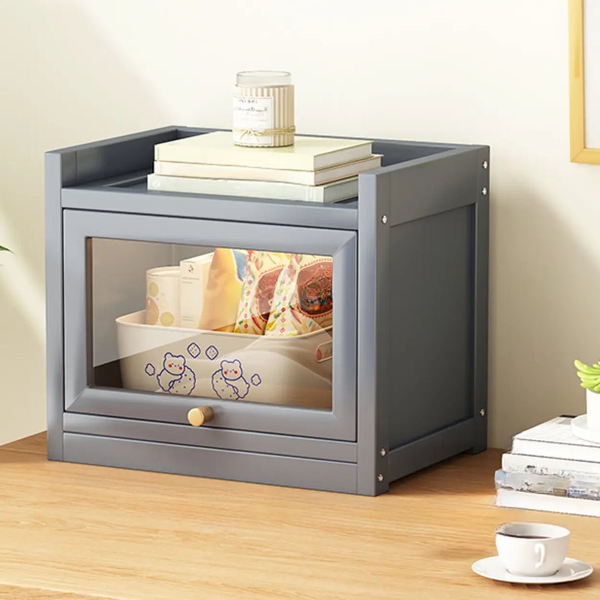 Classic Vertical Cabinet Closed Back Bookcase Brown Image - 22