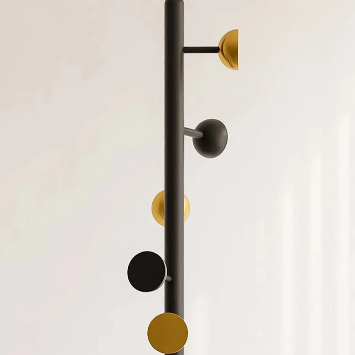 Classic Vertical Metal Hooks Entryway Stand Coat Rack Image - 11