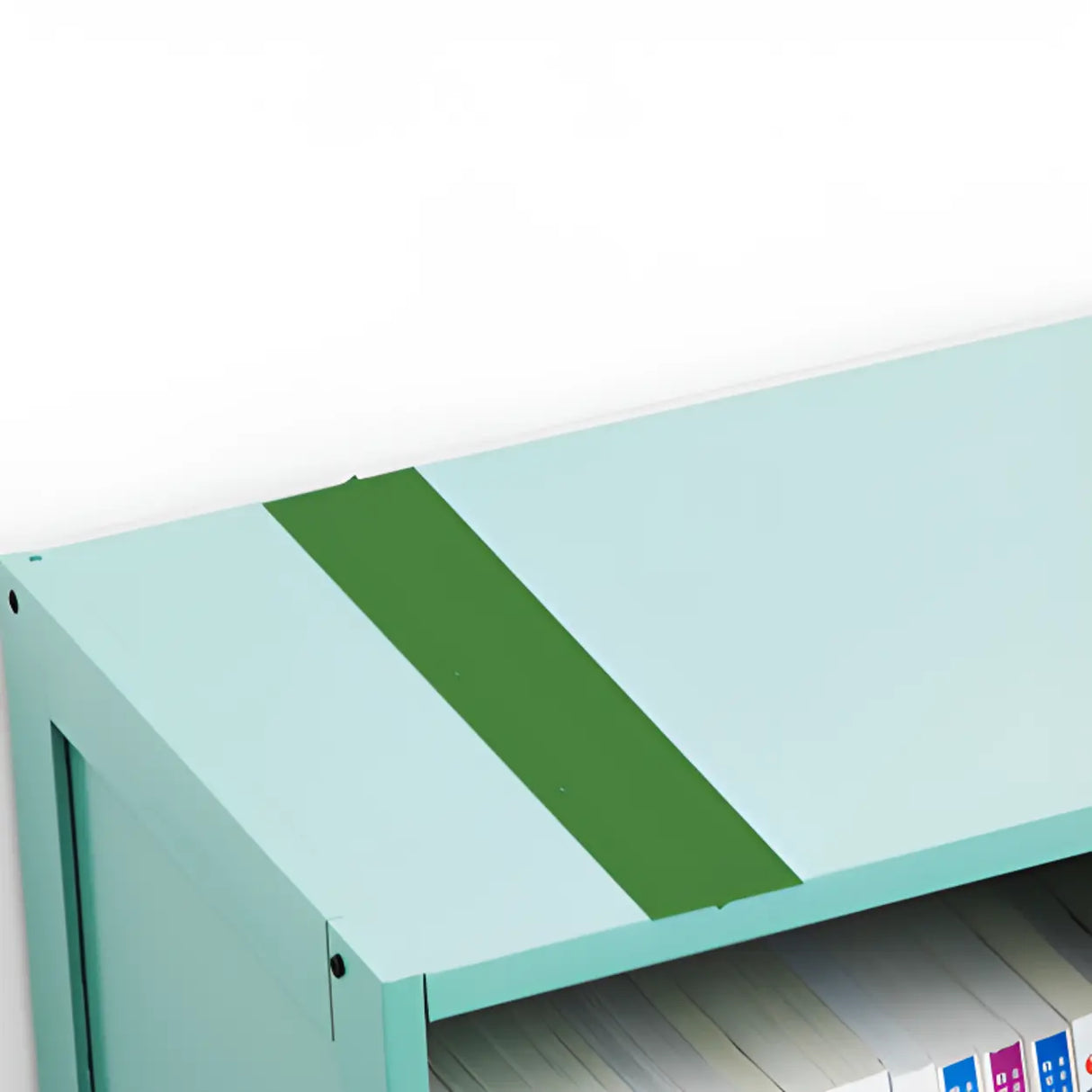 Classic Vertical Simple Walnut Glass Door Bookcase Image - 13