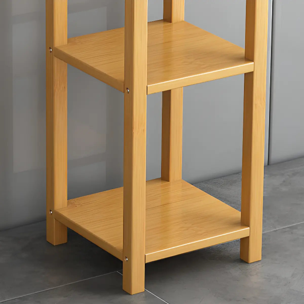 Classic Wood Drawer Square Pedestal Plant Stand Brown Image - 7