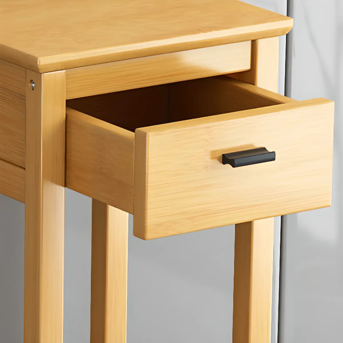 Classic Wood Drawer Square Pedestal Plant Stand Brown Image - 8