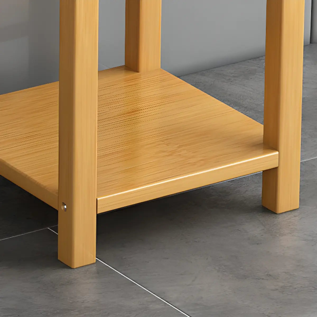 Classic Wood Drawer Square Pedestal Plant Stand Brown Image - 9