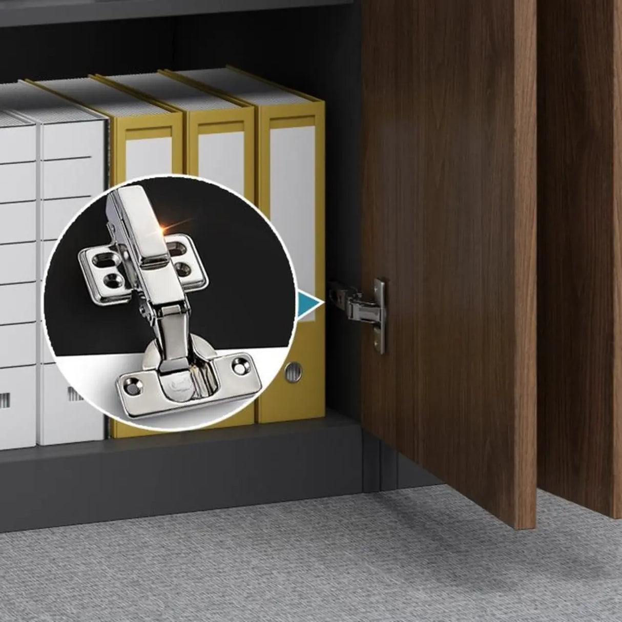 Classic Wood Horizontal Filing Cabinet with Shelves Image - 28