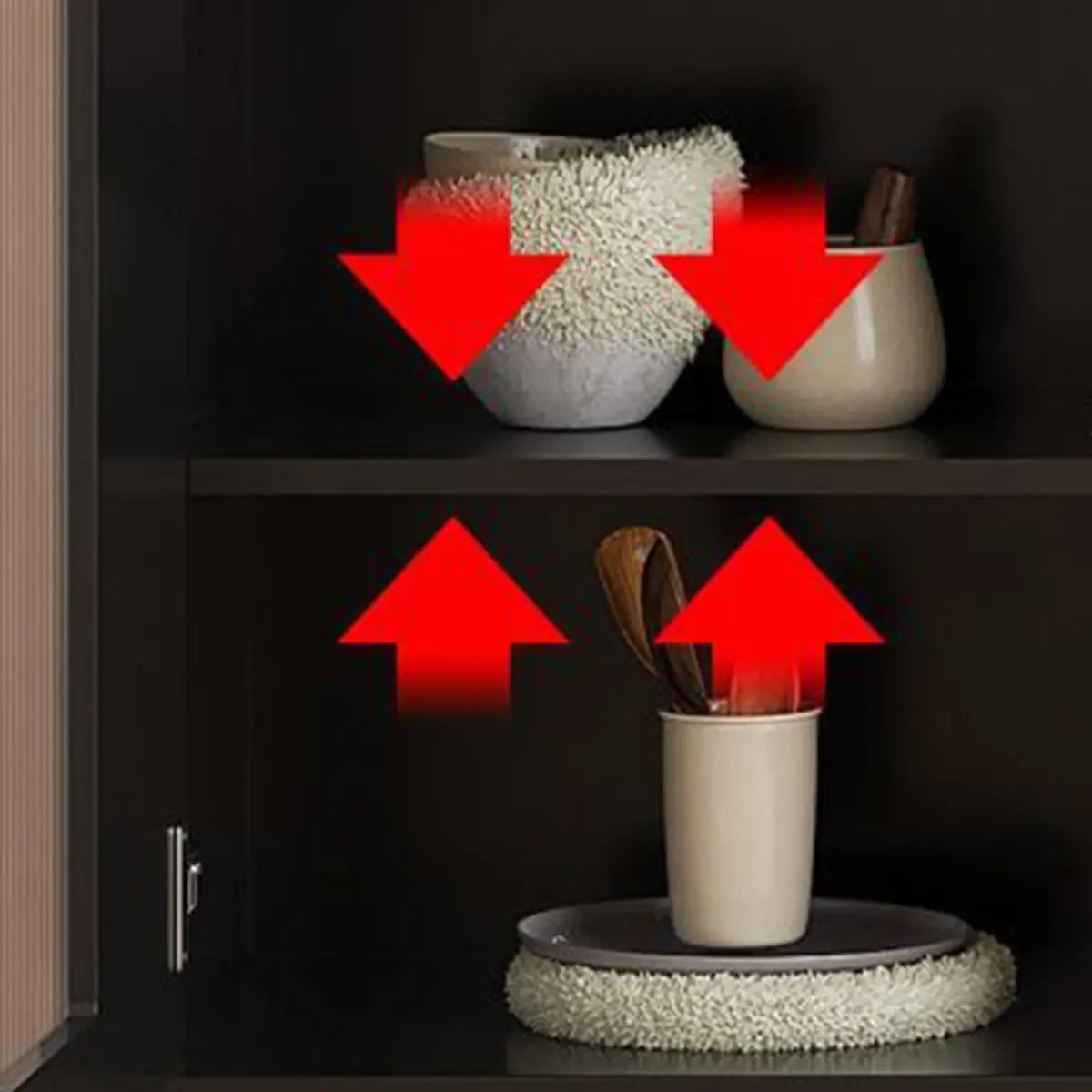 Classic Wood White Storage Sideboard with Glass Doors Image - 12