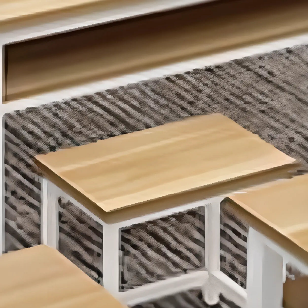 Classroom Natural Finish Wood Double Kids Study Desk Image - 6