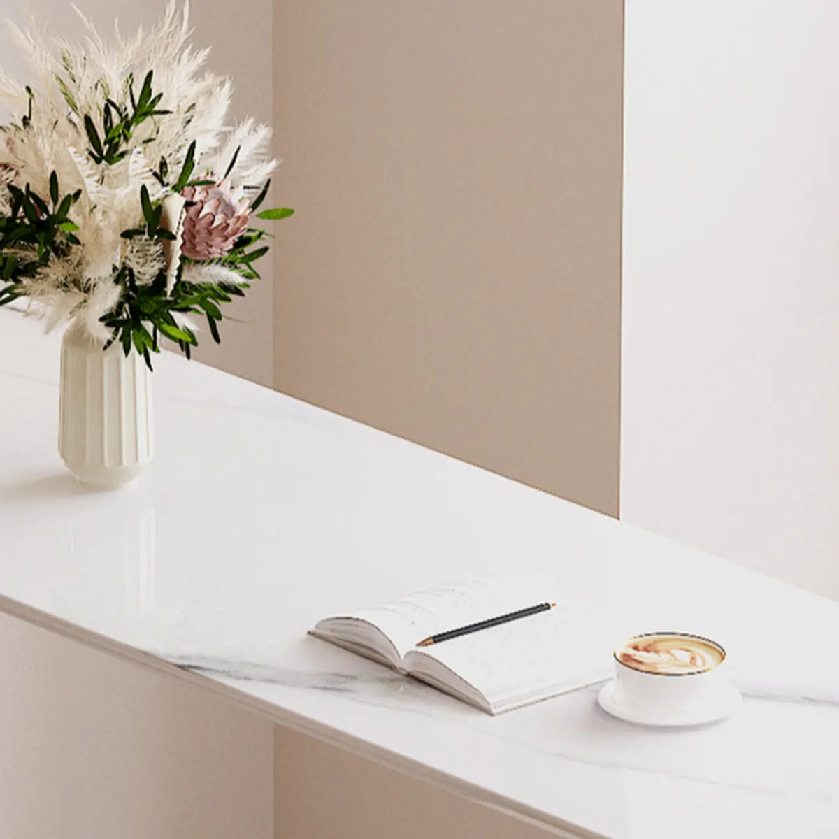 Clear Acrylic Shelves Black Rectangular Slate Bar Table Image - 3