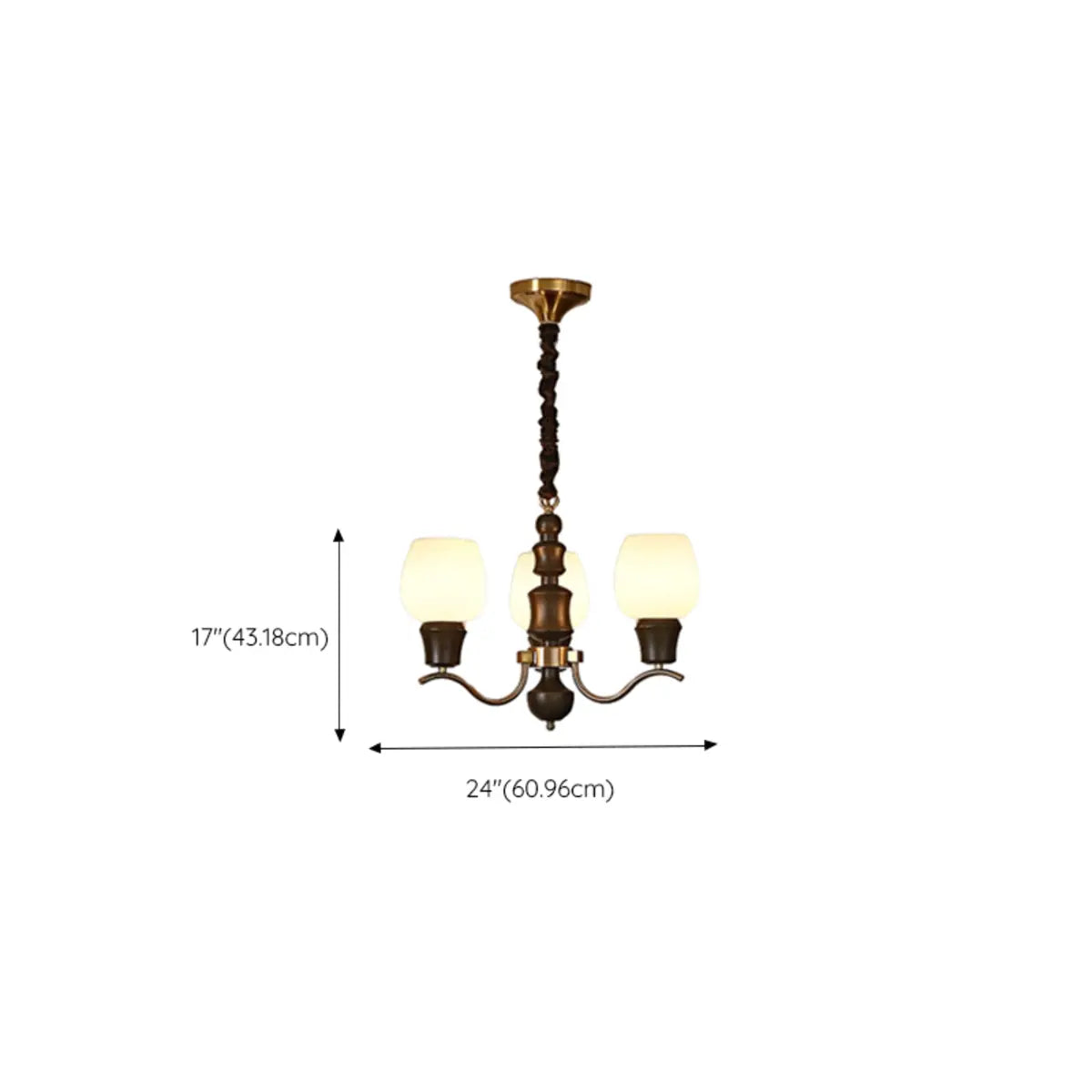 Clear Wine Glass Curve Arm Living Room Large Chandelier