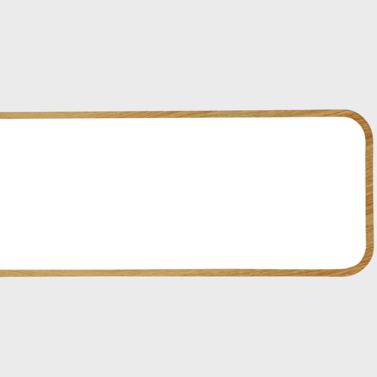 Cloakroom Wood Rectangular LED Flush Mount Ceiling Lamp Image - 7