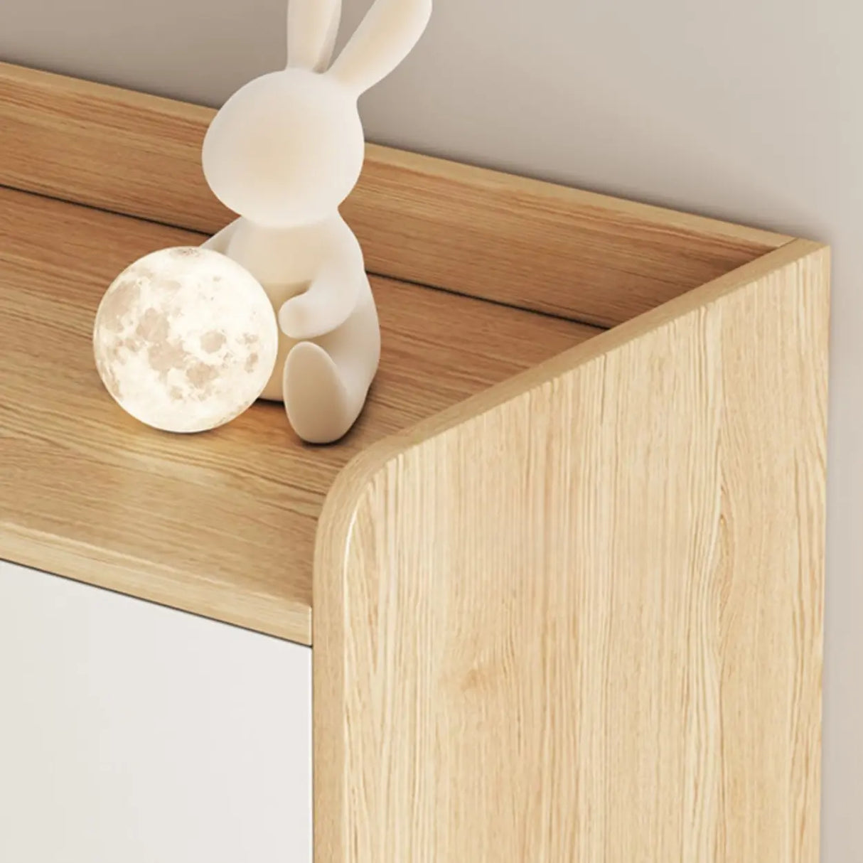 Closed Back Wood Entryway Beige Large Shoe Cabinet Image - 3