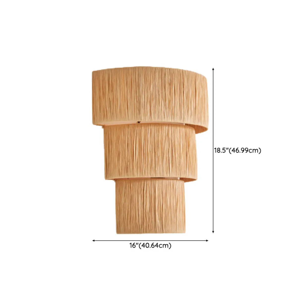 Coastal Cylinder Rattan Living Room Yellow Wall Sconce Image - 12