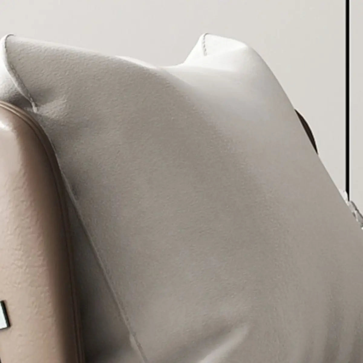 Coffee-Beige Dove Velvet Pillow Back Latex Side Chair Image - 11