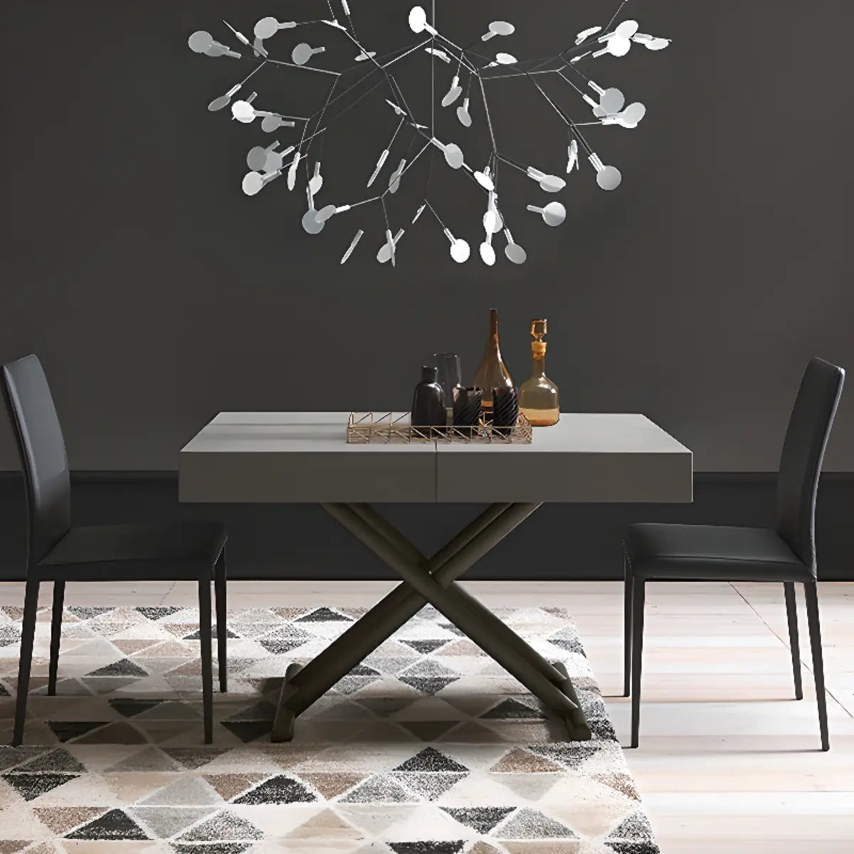 Collapsible Gray Wooden Coffee Table with Lift Top Image - 4