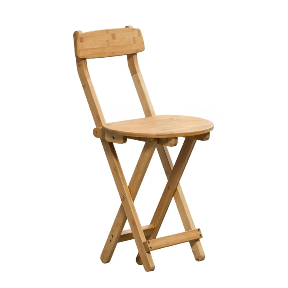 Collapsible Wooden Bucket Bar Stool with Footrest Image - 13