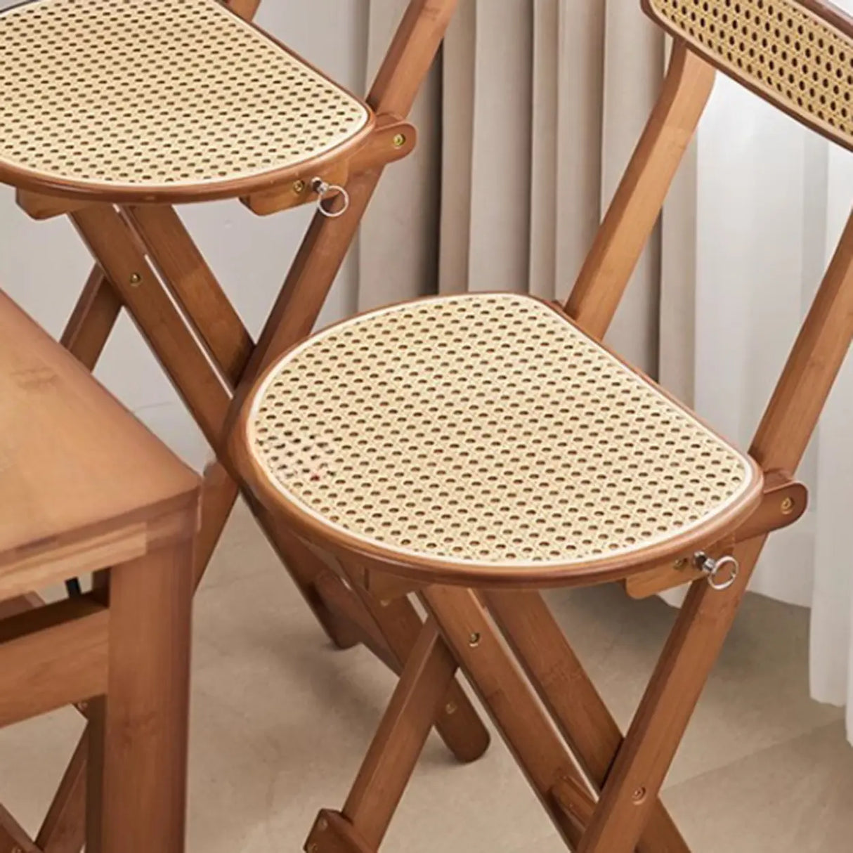 Collapsible Wooden Bucket Bar Stool with Footrest Image - 14