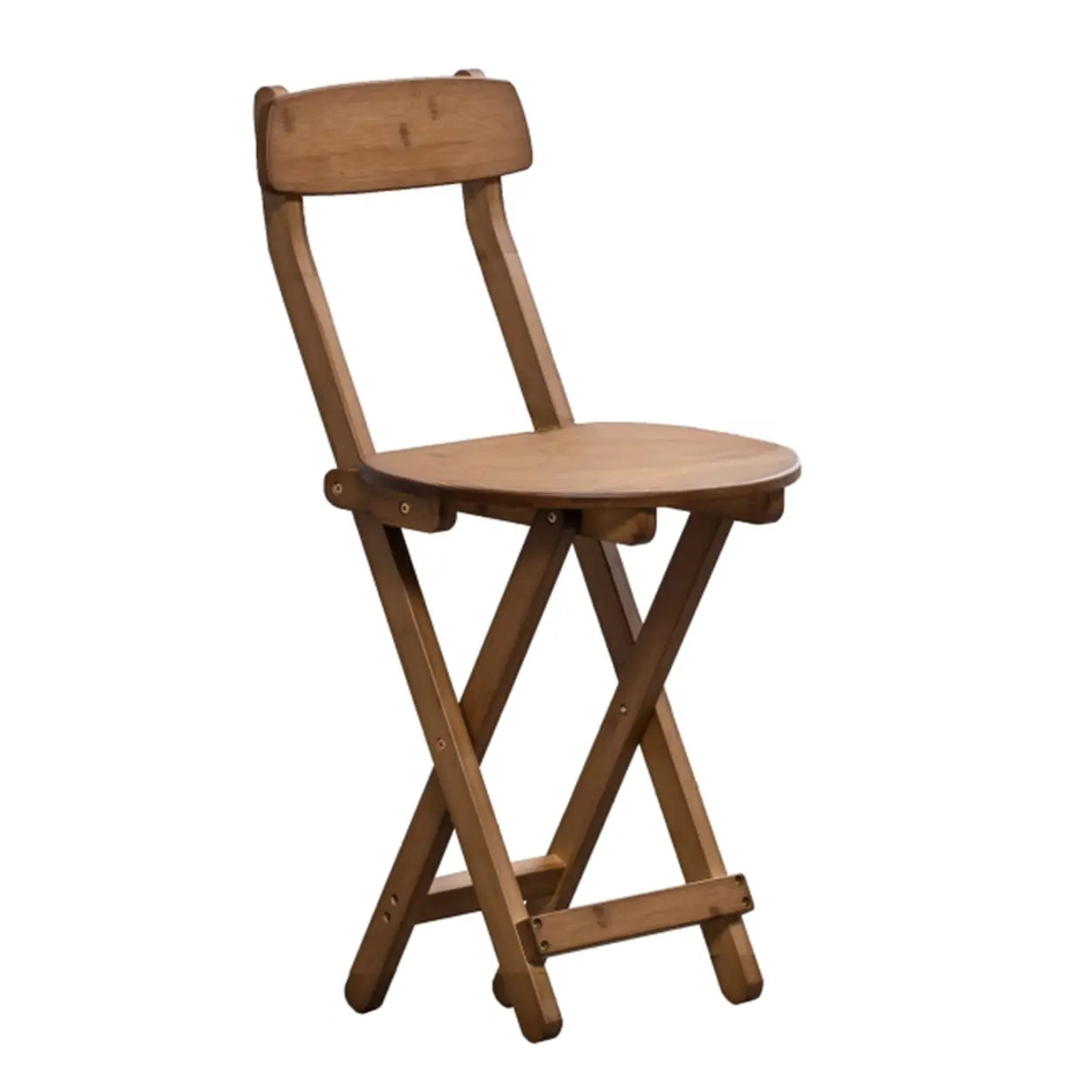 Collapsible Wooden Bucket Bar Stool with Footrest Image - 19