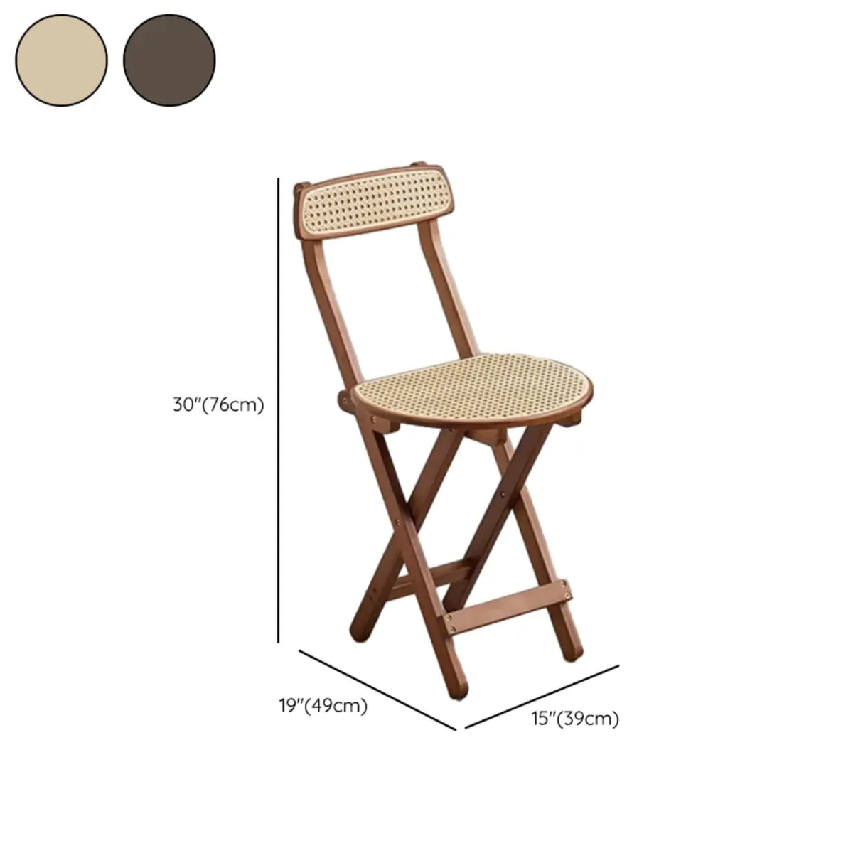 Collapsible Wooden Bucket Bar Stool with Footrest