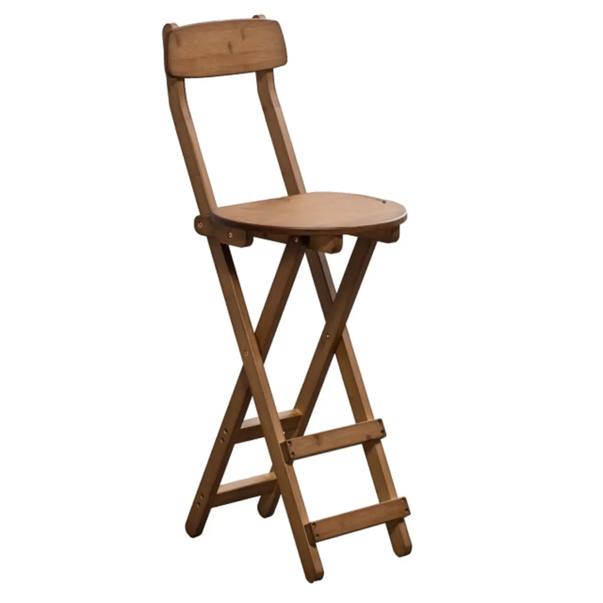 Collapsible Wooden Bucket Bar Stool with Footrest Image - 21