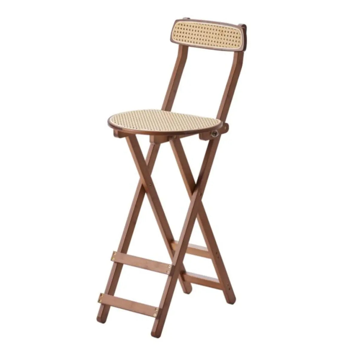 Collapsible Wooden Bucket Bar Stool with Footrest Image - 9