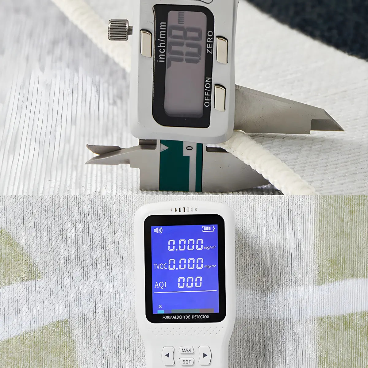 Color Block Modern Morandi Polyester Beige Area Rug Image - 6