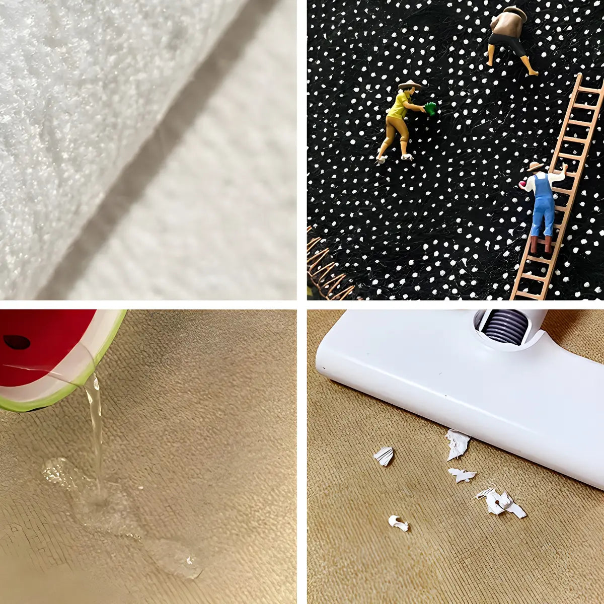 Color Block Scandinavian Polyester Rectangle Area Rug Image - 8