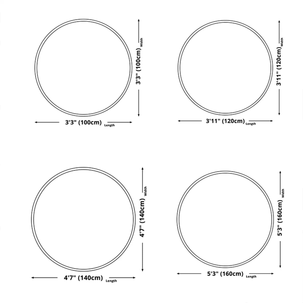 Color Blocks Modern Round Anti-Slip Vinyl Area Rug