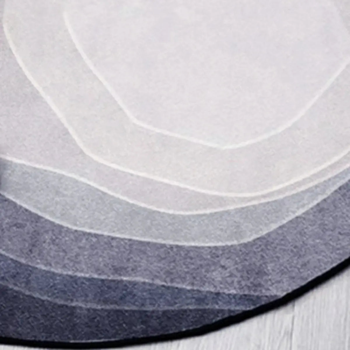 Color Blocks Modern Round Anti-Slip Vinyl Area Rug Image - 6